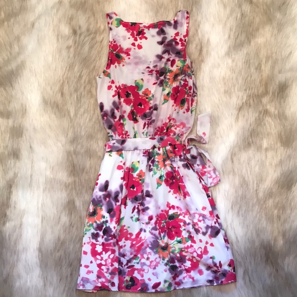 Express Sleeveless Floral Tie Dress, Small - Picture 10 of 12
